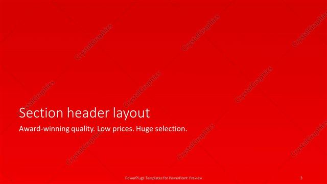 Section Header presentation slide layout