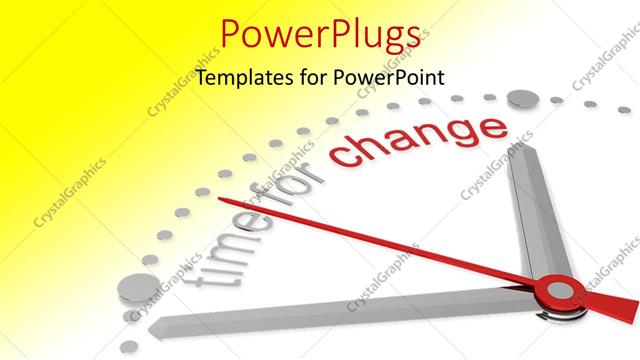  Presentation with clock - A clock with a yellowish background
