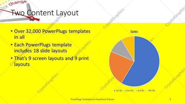 Two Content presentation slide layout