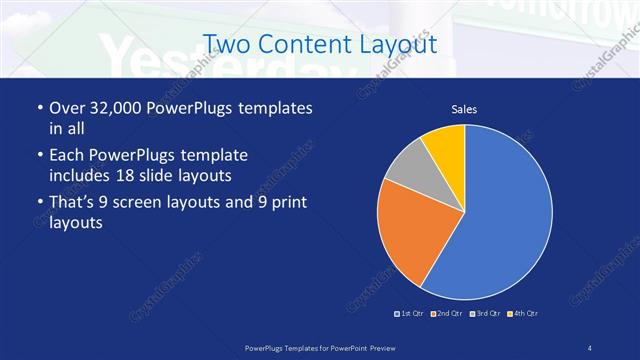 Two Content presentation slide layout