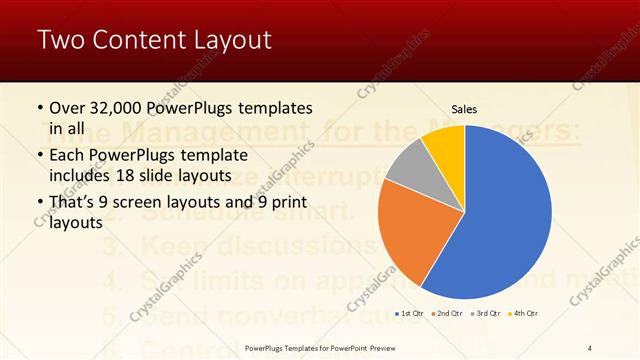 Two Content presentation slide layout