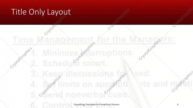 Title Only presentation slide layout