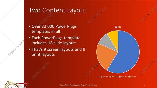 Two Content presentation slide layout