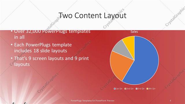 Two Content presentation slide layout