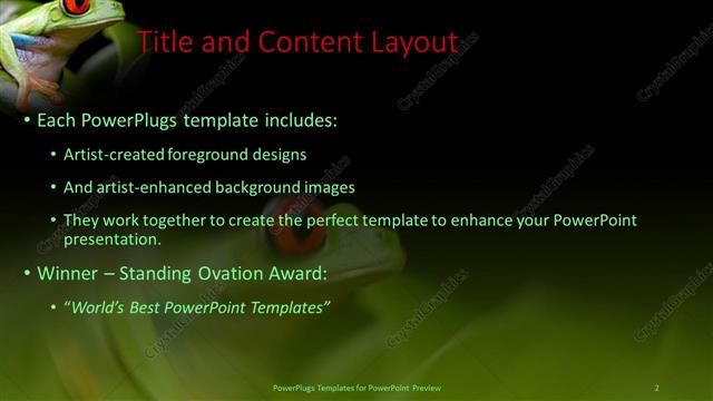 Title and Content presentation slide layout