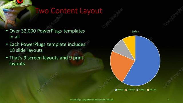 Two Content presentation slide layout