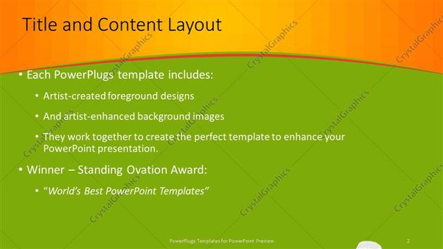 Title and Content presentation slide layout