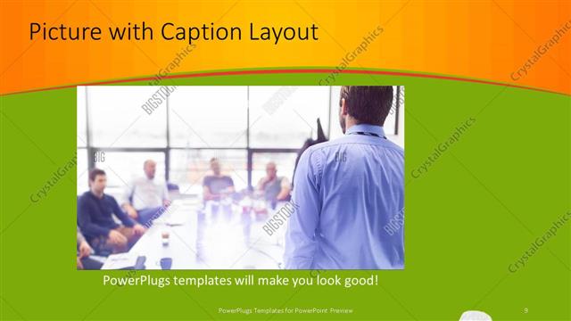 Picture with Caption presentation slide layout