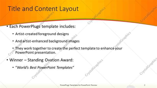 Title and Content presentation slide layout
