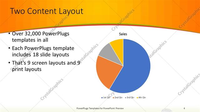Two Content presentation slide layout