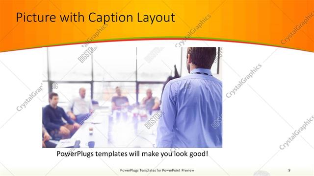 Picture with Caption presentation slide layout