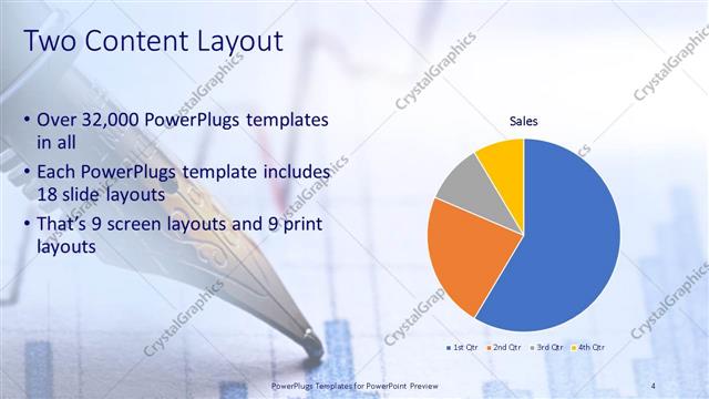 Two Content presentation slide layout