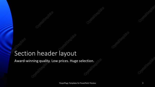Section Header presentation slide layout