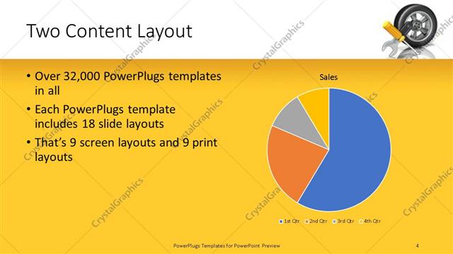 Two Content presentation slide layout