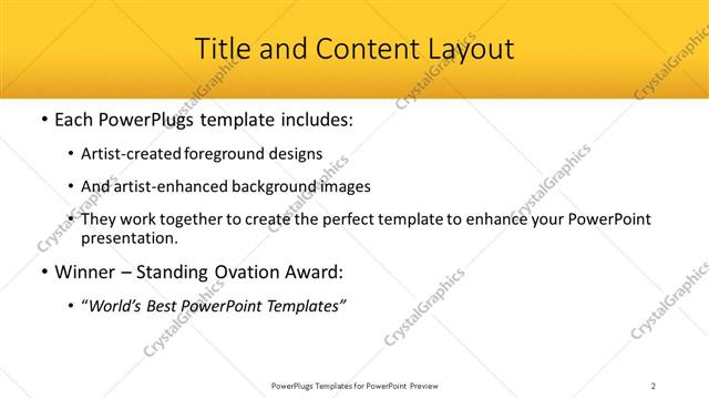 Title and Content presentation slide layout