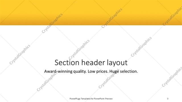 Section Header presentation slide layout