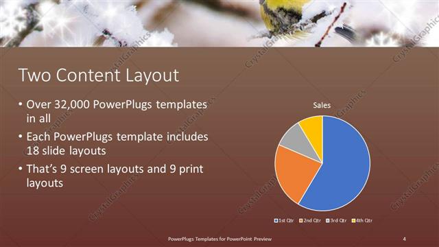 Two Content presentation slide layout