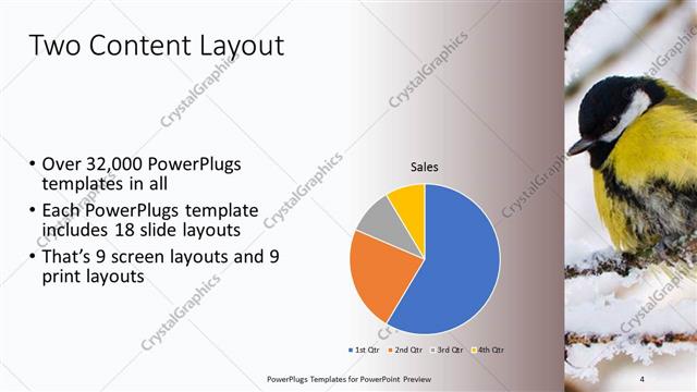 Two Content presentation slide layout