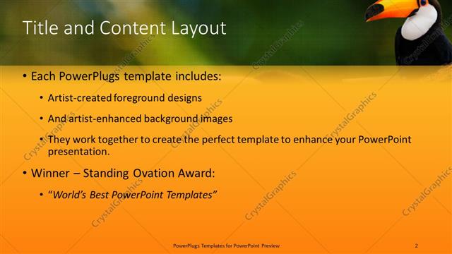 Title and Content presentation slide layout