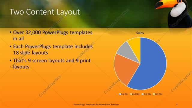 Two Content presentation slide layout