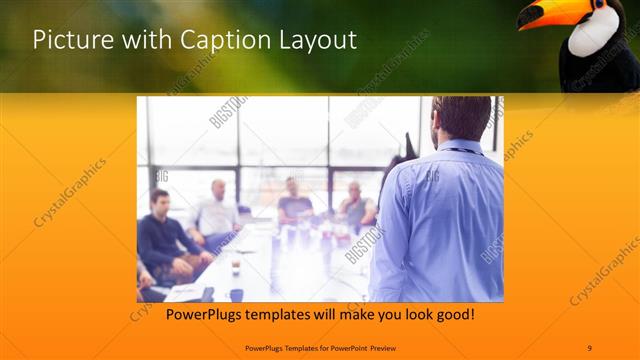 Picture with Caption presentation slide layout