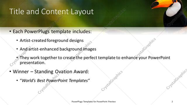 Title and Content presentation slide layout