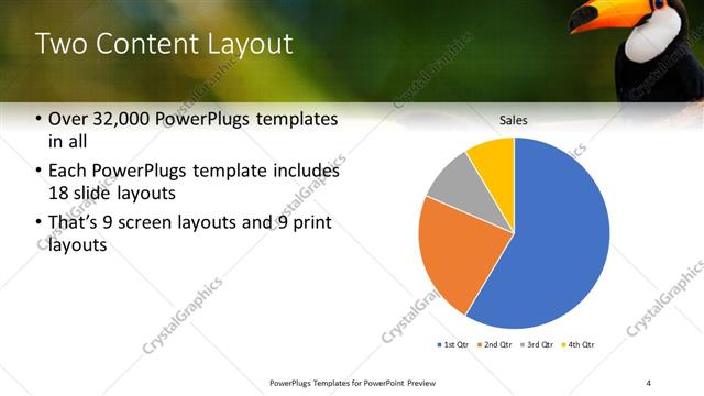 Two Content presentation slide layout