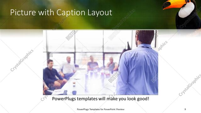 Picture with Caption presentation slide layout