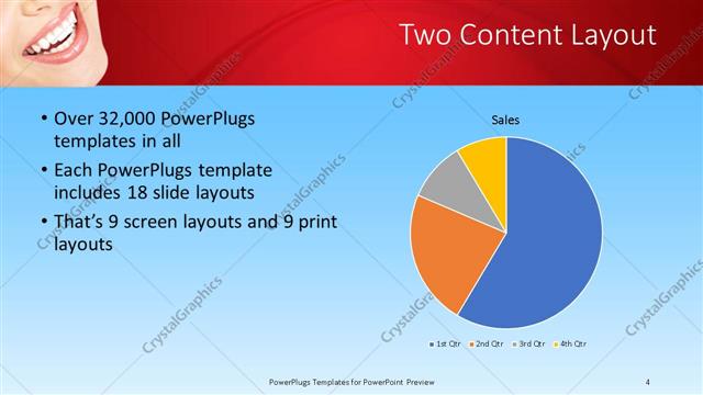 Two Content presentation slide layout