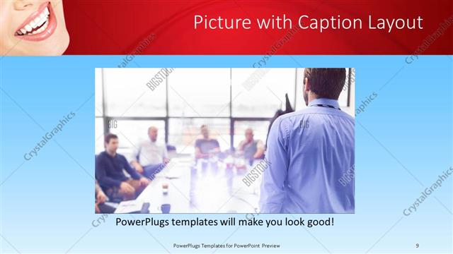 Picture with Caption presentation slide layout