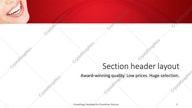 Section Header presentation slide layout