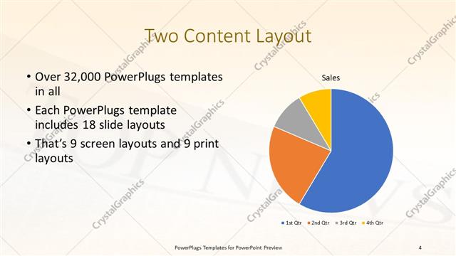 Two Content presentation slide layout