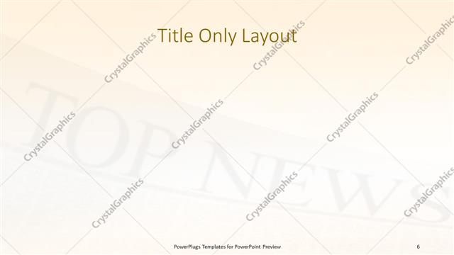 Title Only presentation slide layout