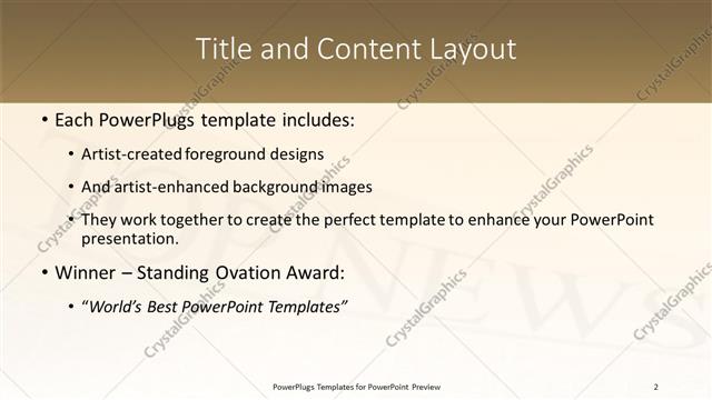 Title and Content presentation slide layout