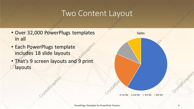 Two Content presentation slide layout