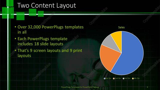 Two Content presentation slide layout