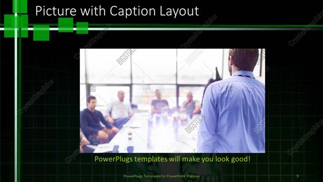 Picture with Caption presentation slide layout