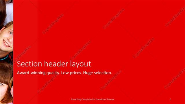Section Header presentation slide layout