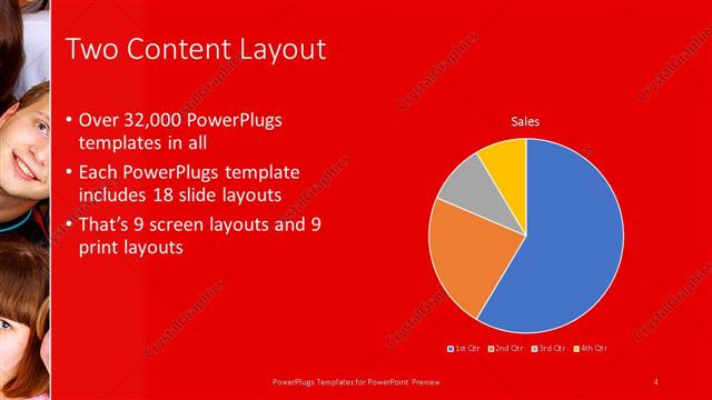 Two Content presentation slide layout