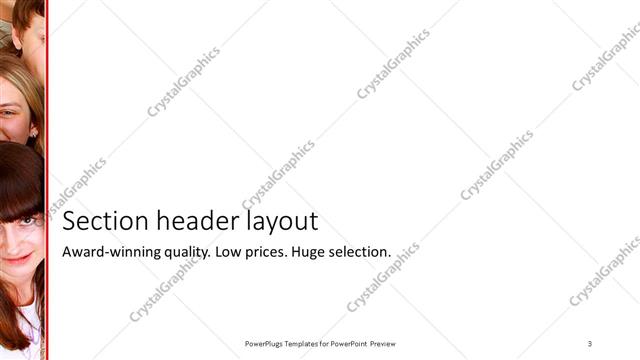 Section Header presentation slide layout