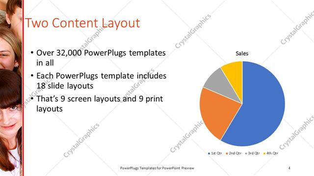 Two Content presentation slide layout