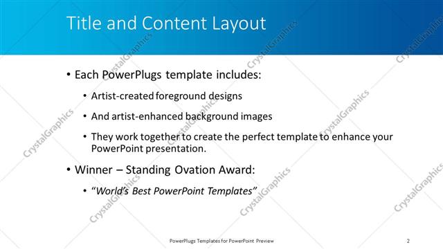 Title and Content presentation slide layout