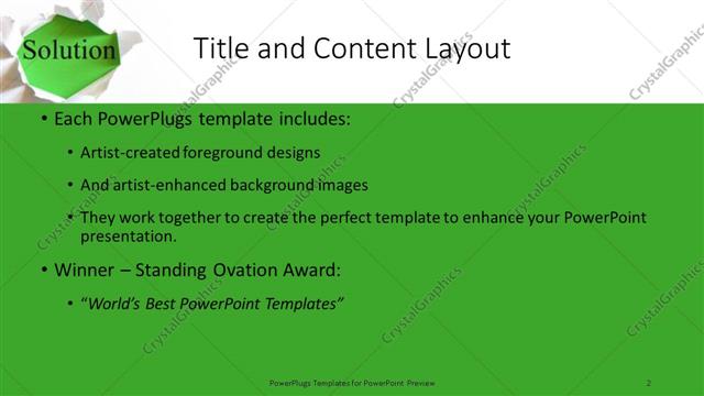 Title and Content presentation slide layout