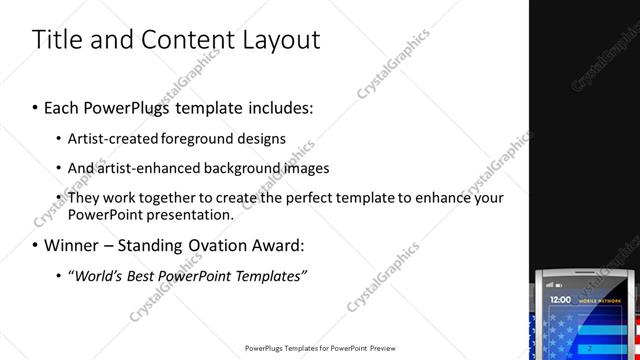 Title and Content presentation slide layout