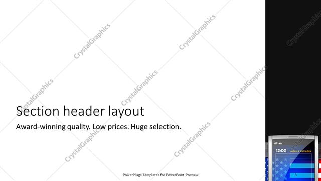 Section Header presentation slide layout