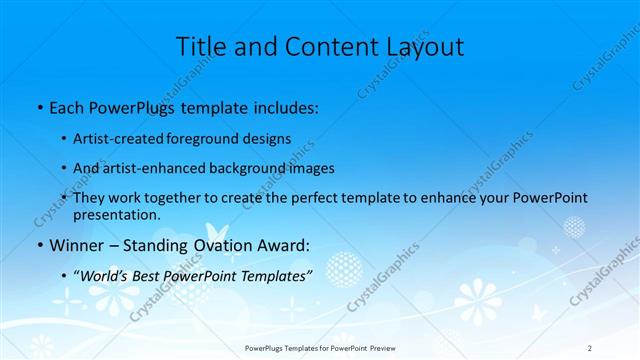 Title and Content presentation slide layout