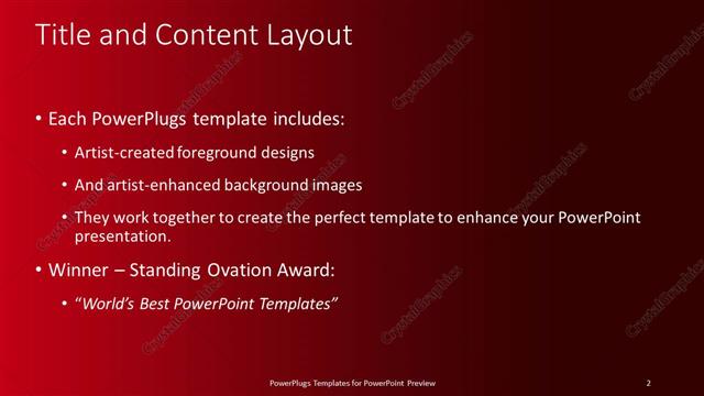 Title and Content presentation slide layout