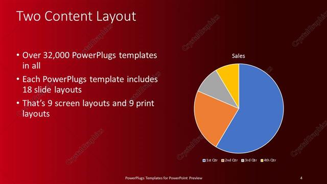 Two Content presentation slide layout