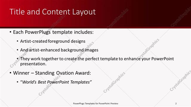 Title and Content presentation slide layout
