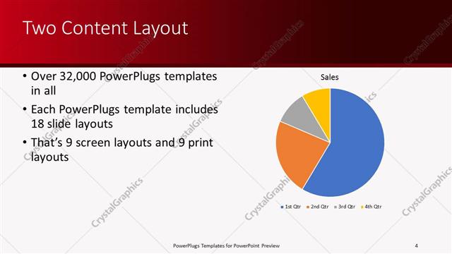 Two Content presentation slide layout